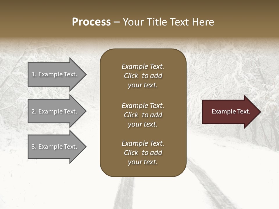 Nature Snowy Track PowerPoint Template