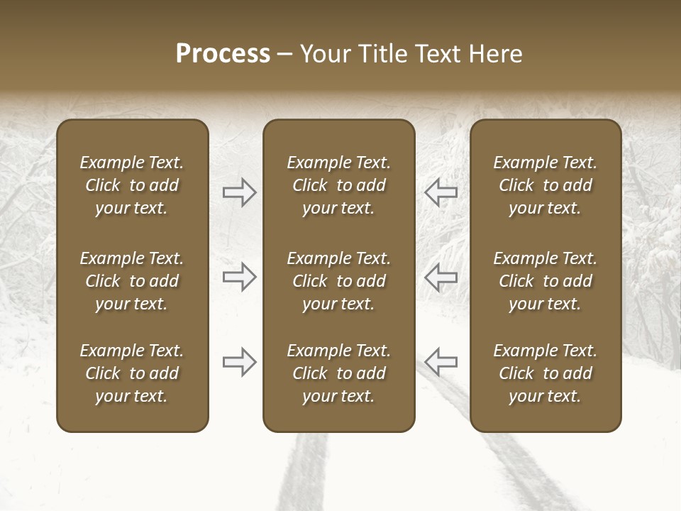 Nature Snowy Track PowerPoint Template