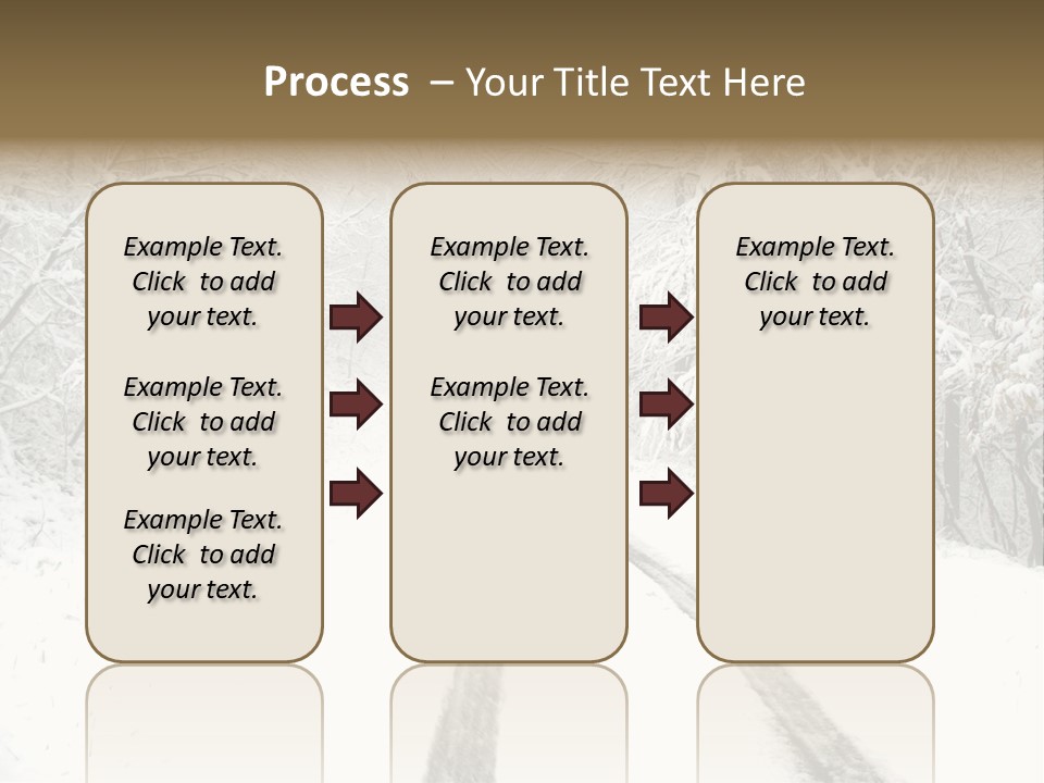 Nature Snowy Track PowerPoint Template