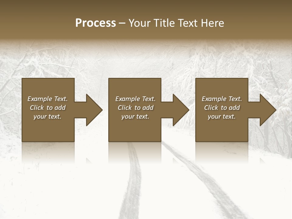 Nature Snowy Track PowerPoint Template