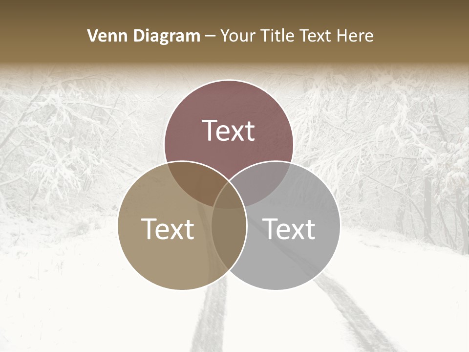 Nature Snowy Track PowerPoint Template