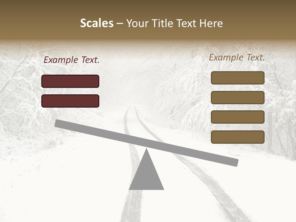 Nature Snowy Track PowerPoint Template