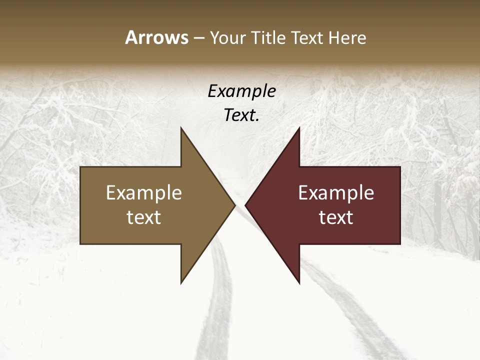 Nature Snowy Track PowerPoint Template