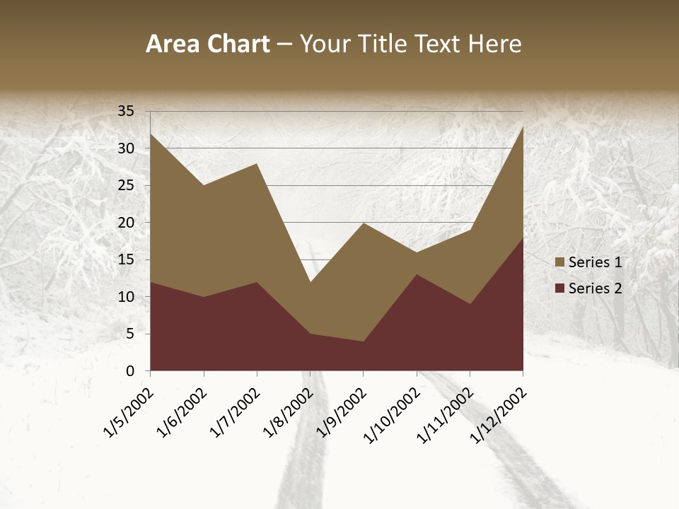 Nature Snowy Track PowerPoint Template