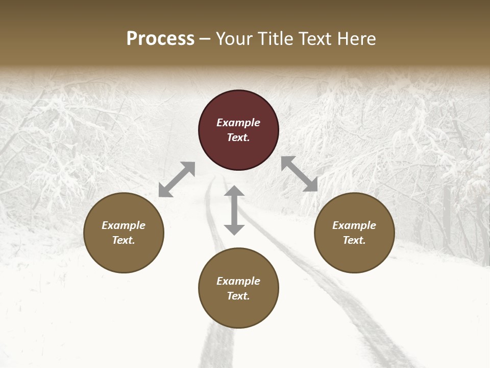Nature Snowy Track PowerPoint Template