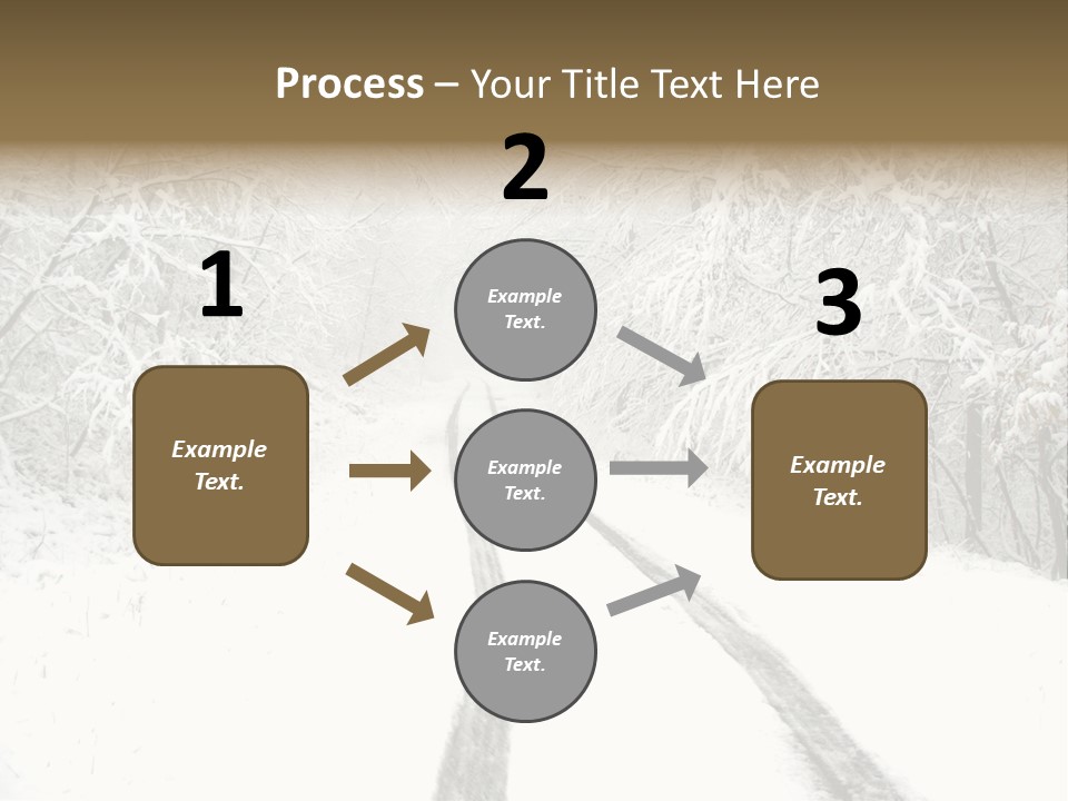 Nature Snowy Track PowerPoint Template