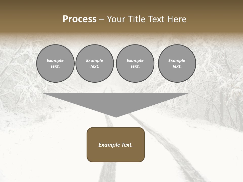 Nature Snowy Track PowerPoint Template