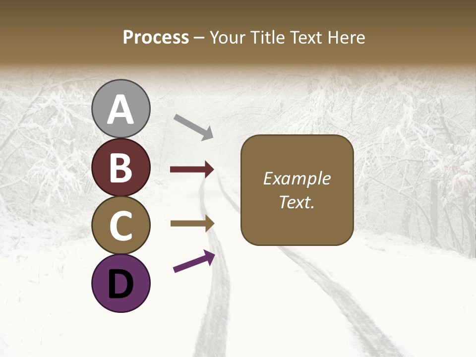 Nature Snowy Track PowerPoint Template