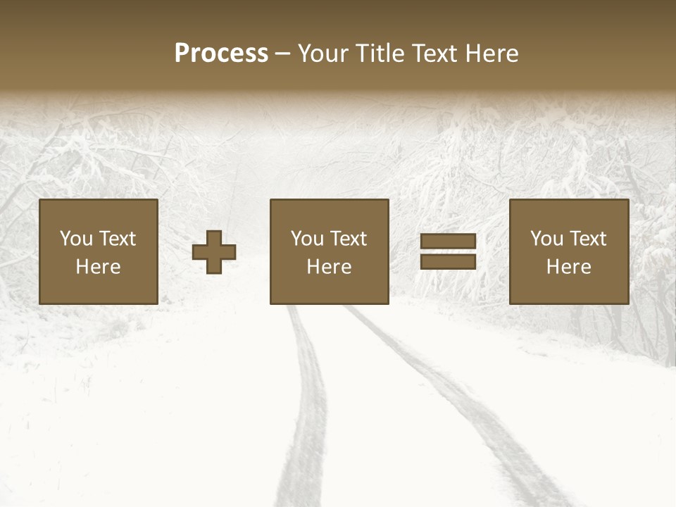Nature Snowy Track PowerPoint Template