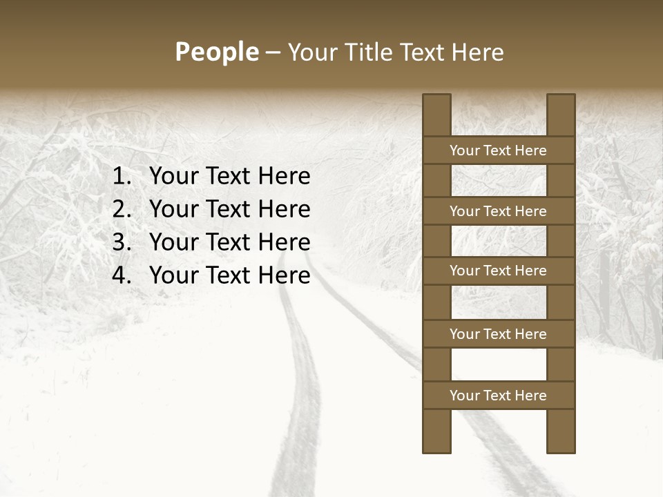 Nature Snowy Track PowerPoint Template