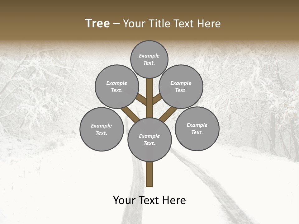 Nature Snowy Track PowerPoint Template