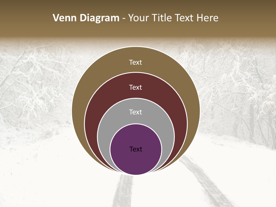 Nature Snowy Track PowerPoint Template
