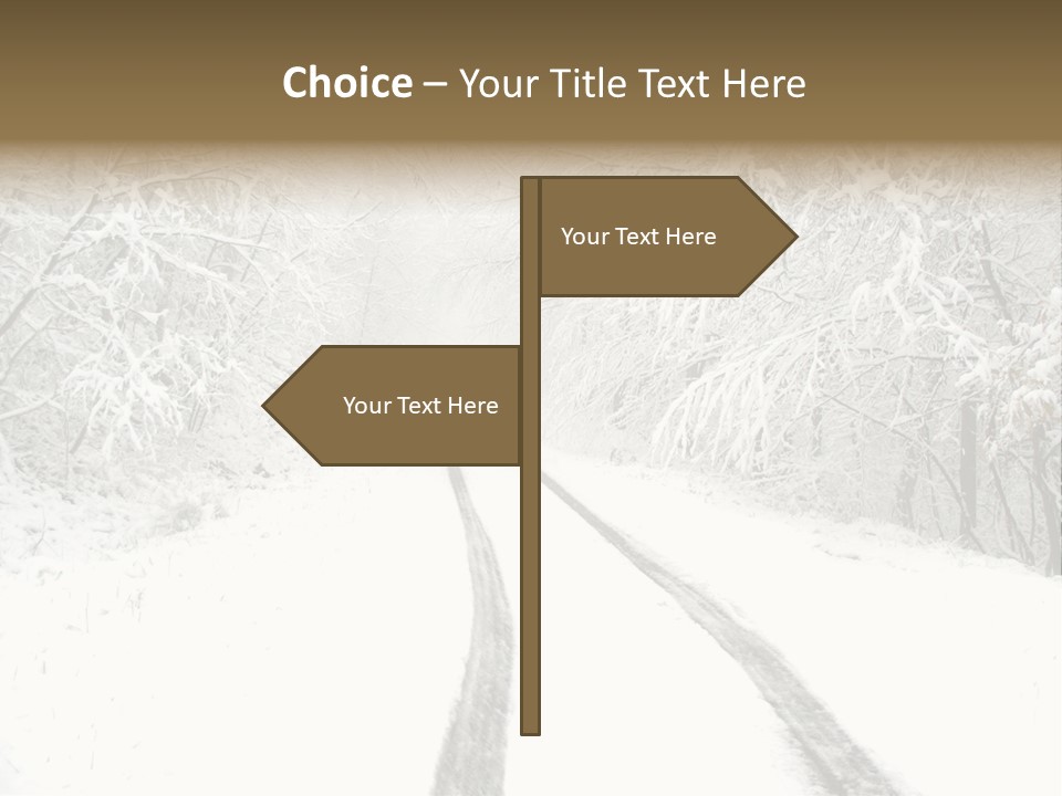 Nature Snowy Track PowerPoint Template