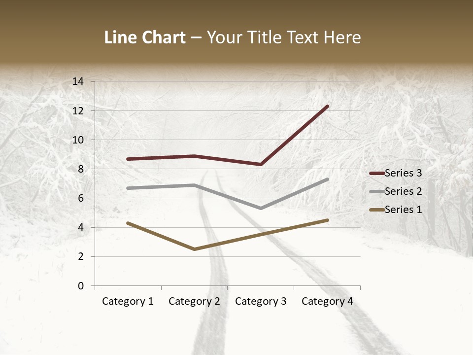 Nature Snowy Track PowerPoint Template