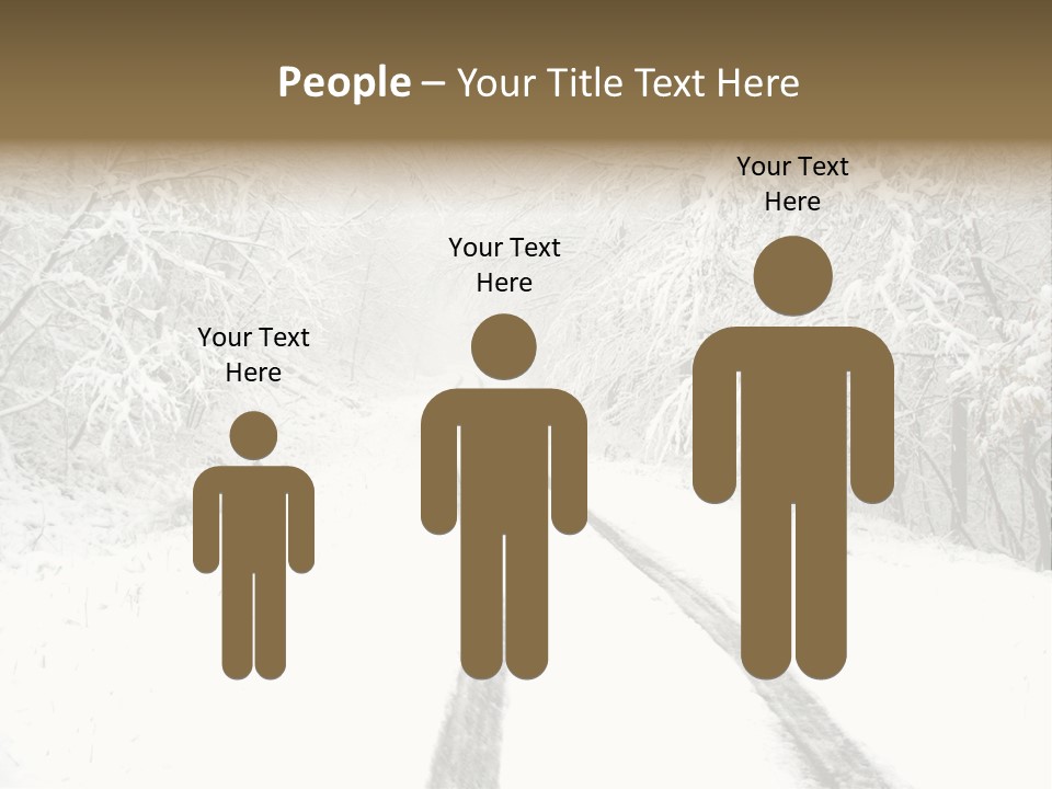 Nature Snowy Track PowerPoint Template