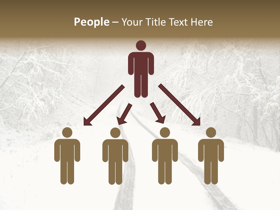 Nature Snowy Track PowerPoint Template