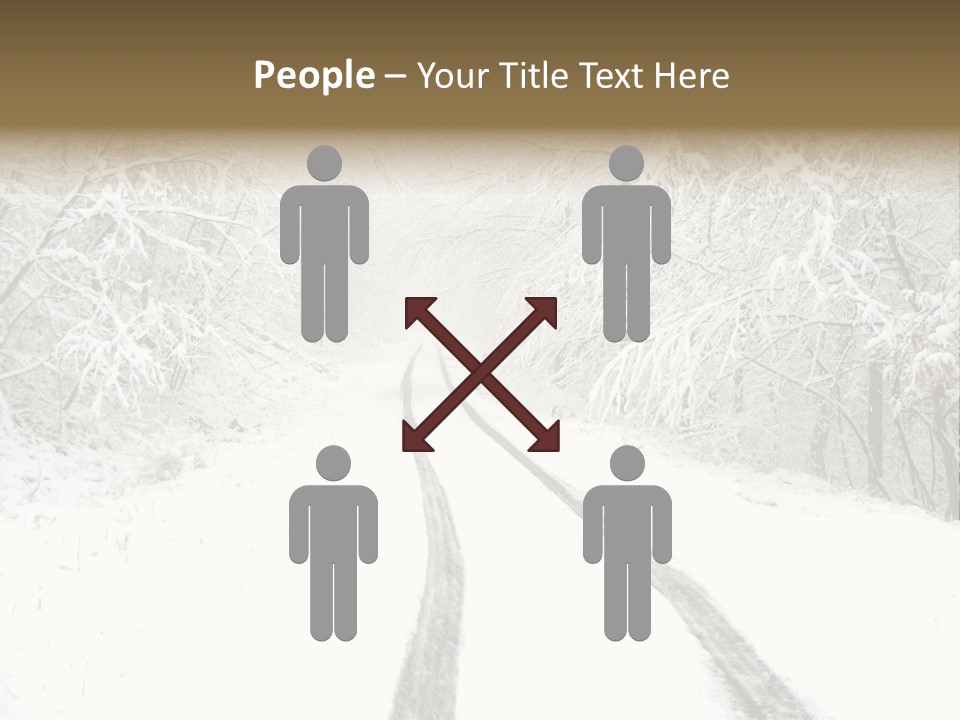 Nature Snowy Track PowerPoint Template