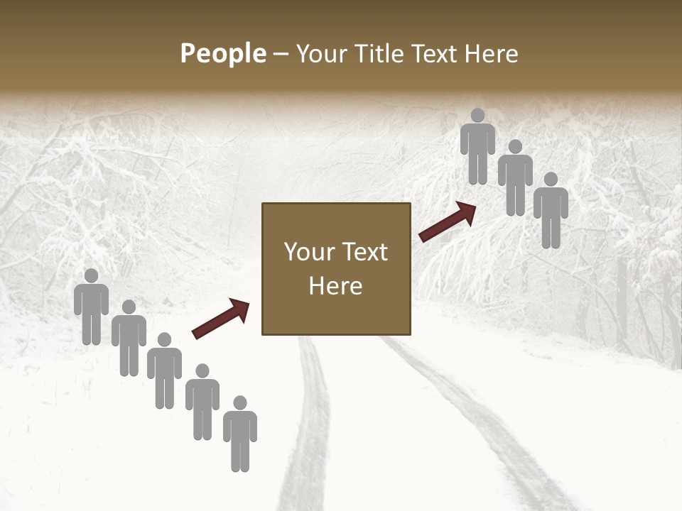 Nature Snowy Track PowerPoint Template