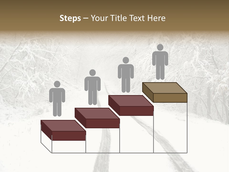 Nature Snowy Track PowerPoint Template