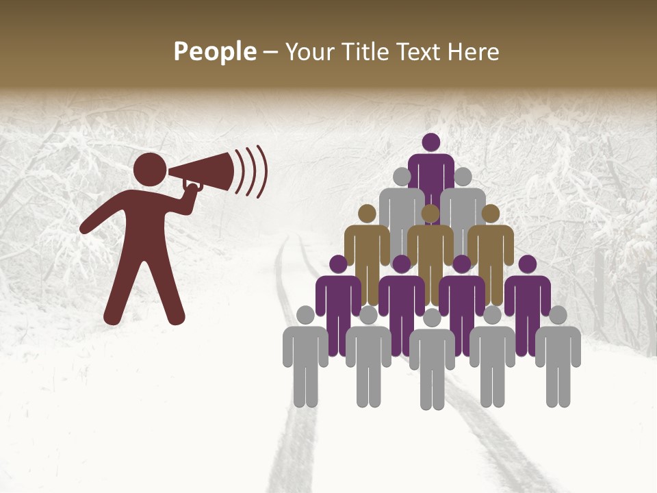 Nature Snowy Track PowerPoint Template