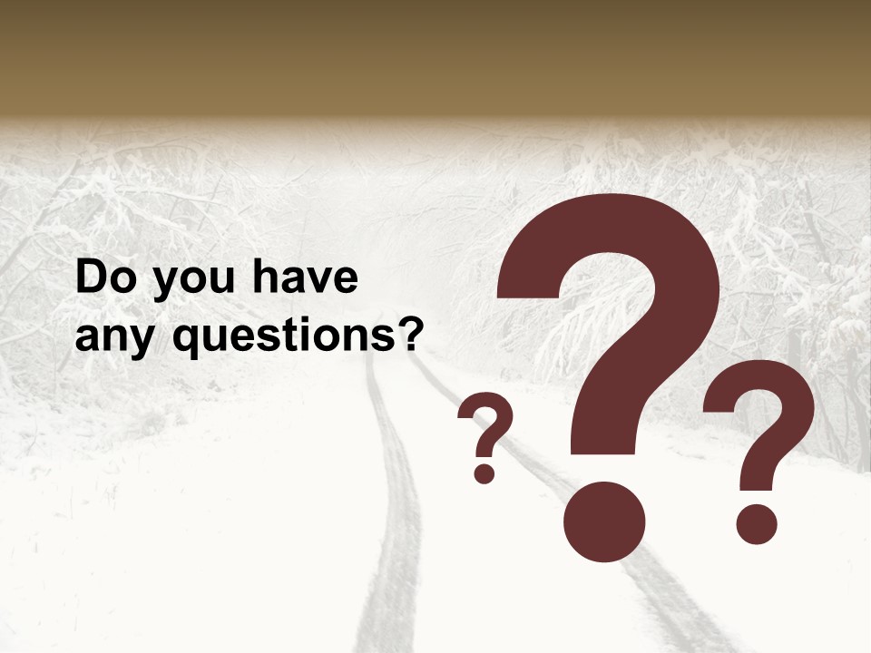 Nature Snowy Track PowerPoint Template