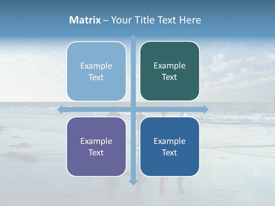 A Group Of People Running Along A Beach PowerPoint Template