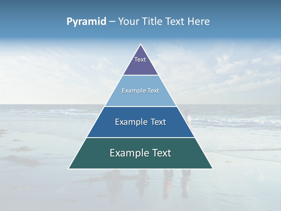A Group Of People Running Along A Beach PowerPoint Template