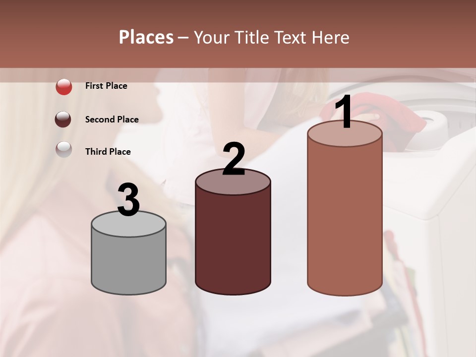 A Woman And A Girl In A Laundry Room PowerPoint Template