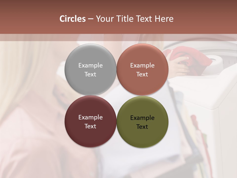 A Woman And A Girl In A Laundry Room PowerPoint Template