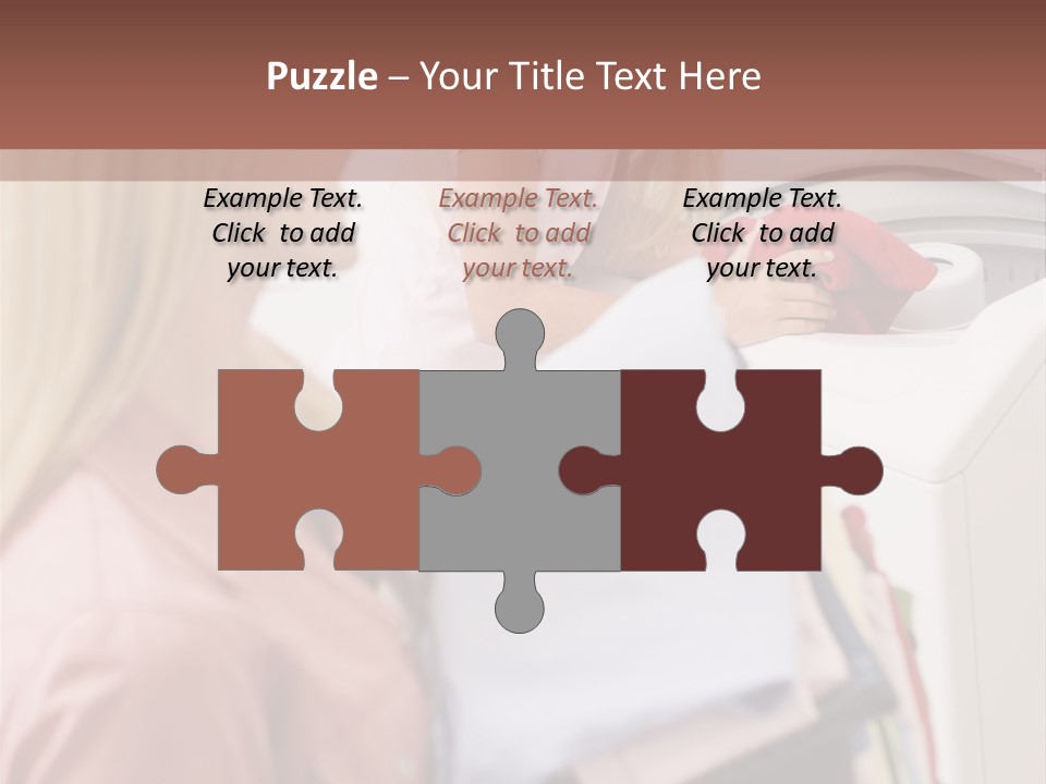 A Woman And A Girl In A Laundry Room PowerPoint Template