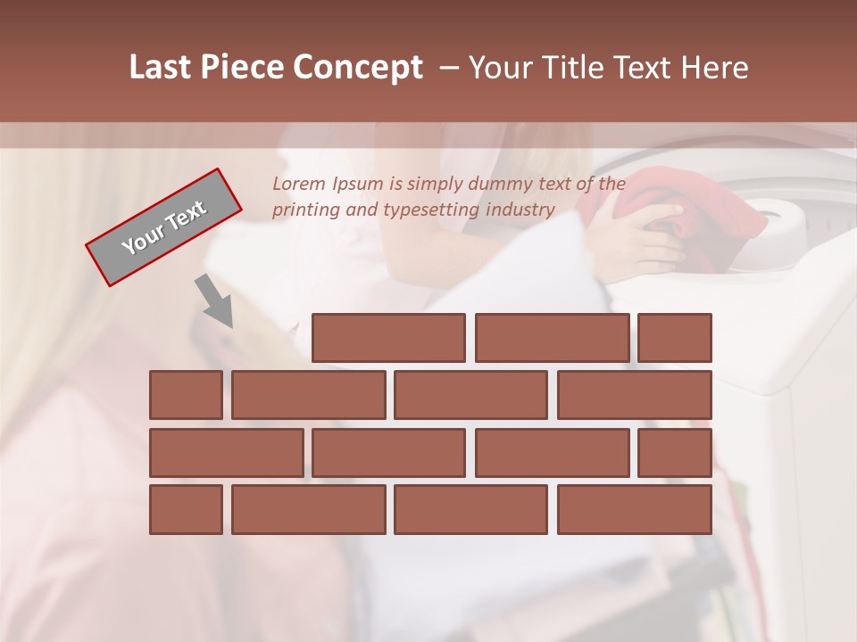 A Woman And A Girl In A Laundry Room PowerPoint Template