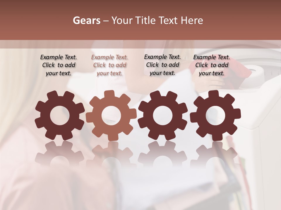 A Woman And A Girl In A Laundry Room PowerPoint Template