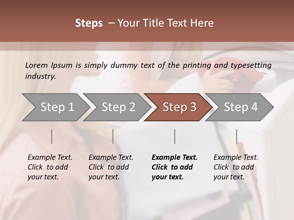 A Woman And A Girl In A Laundry Room PowerPoint Template