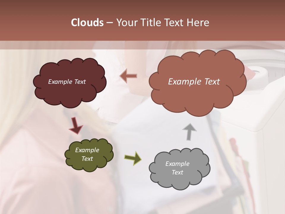 A Woman And A Girl In A Laundry Room PowerPoint Template