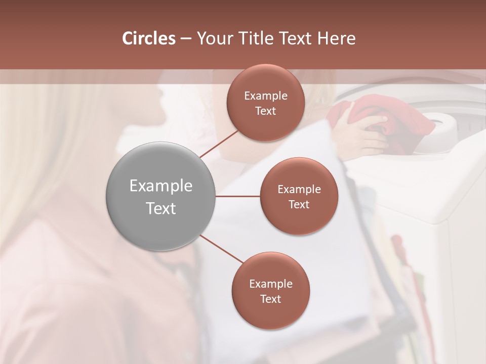 A Woman And A Girl In A Laundry Room PowerPoint Template