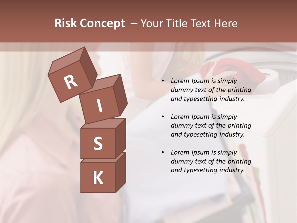 A Woman And A Girl In A Laundry Room PowerPoint Template