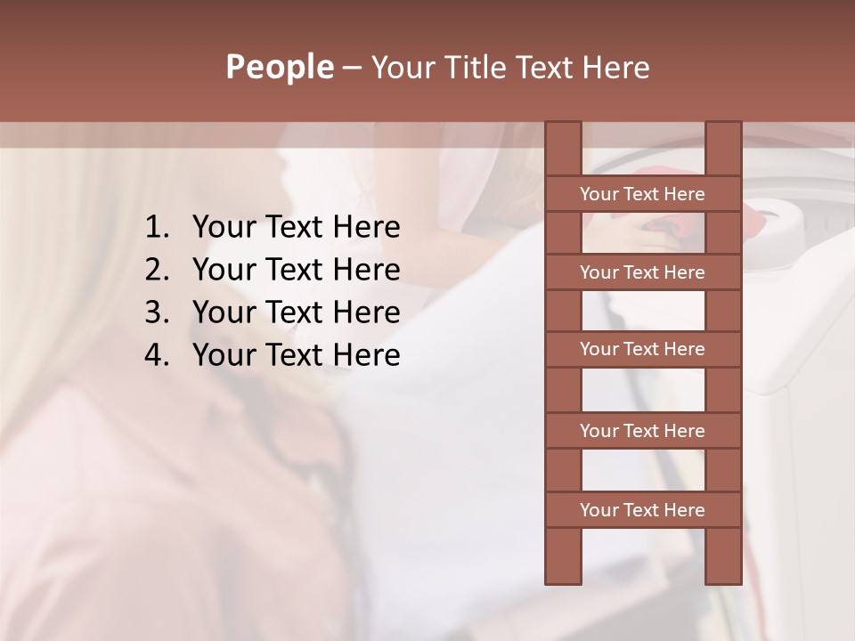 A Woman And A Girl In A Laundry Room PowerPoint Template