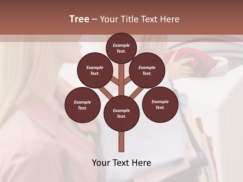 A Woman And A Girl In A Laundry Room PowerPoint Template