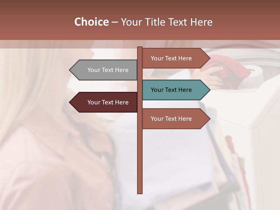 A Woman And A Girl In A Laundry Room PowerPoint Template