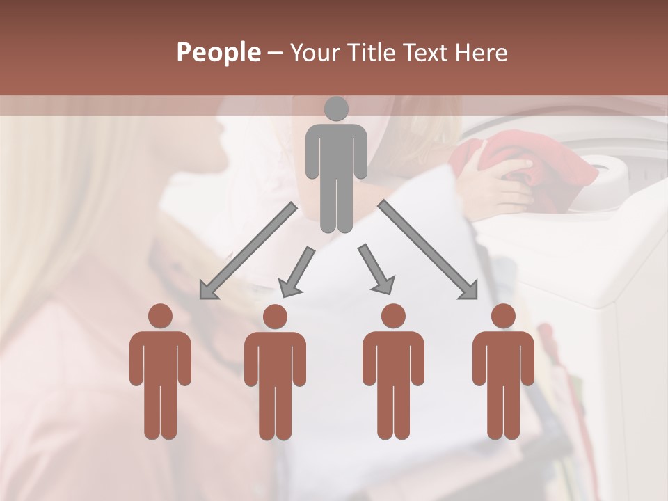 A Woman And A Girl In A Laundry Room PowerPoint Template