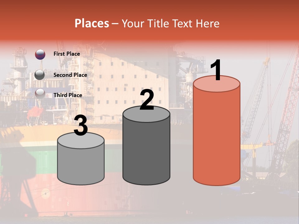 A Large Green And Yellow Boat In A Body Of Water PowerPoint Template