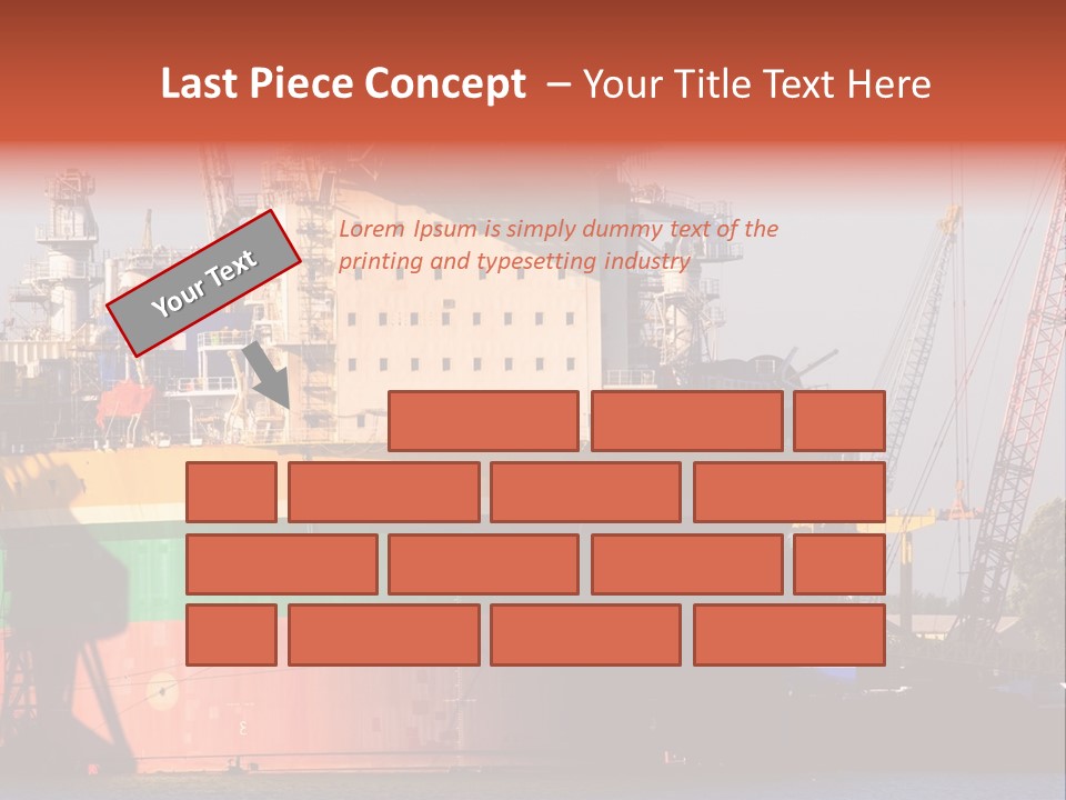 A Large Green And Yellow Boat In A Body Of Water PowerPoint Template