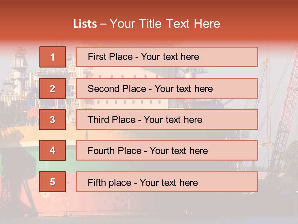 A Large Green And Yellow Boat In A Body Of Water PowerPoint Template