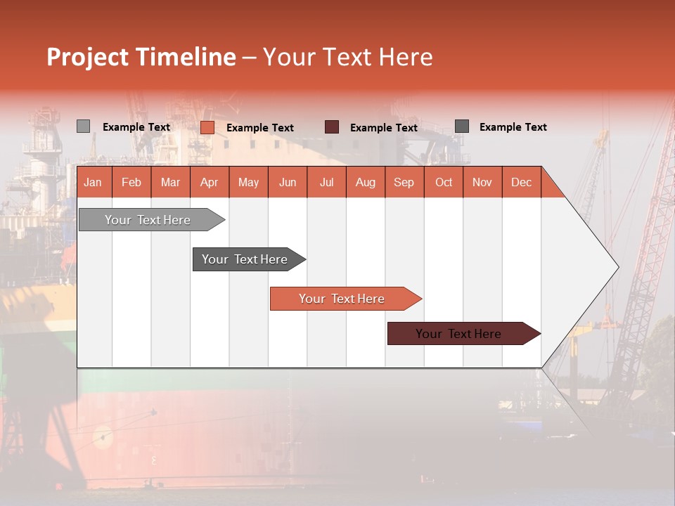 A Large Green And Yellow Boat In A Body Of Water PowerPoint Template