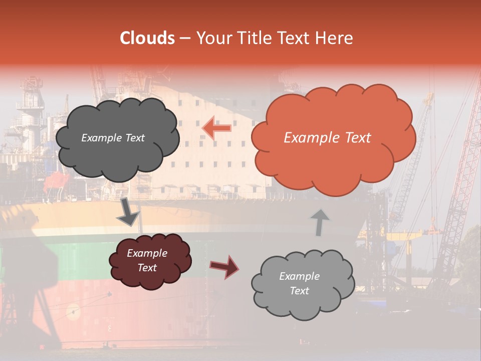 A Large Green And Yellow Boat In A Body Of Water PowerPoint Template
