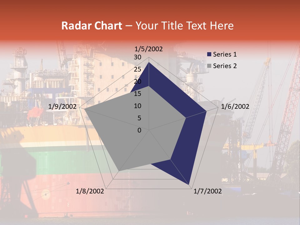 A Large Green And Yellow Boat In A Body Of Water PowerPoint Template