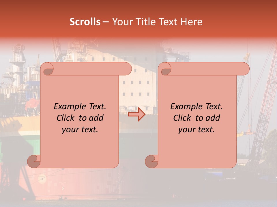 A Large Green And Yellow Boat In A Body Of Water PowerPoint Template