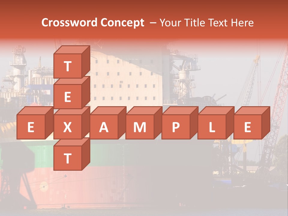 A Large Green And Yellow Boat In A Body Of Water PowerPoint Template