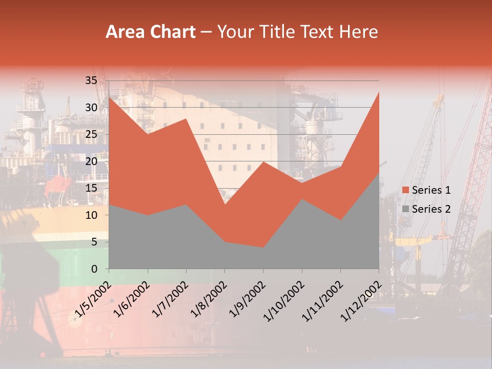 A Large Green And Yellow Boat In A Body Of Water PowerPoint Template