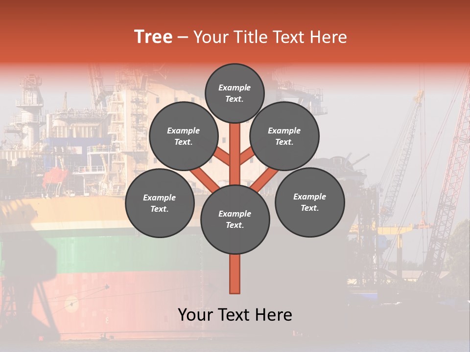 A Large Green And Yellow Boat In A Body Of Water PowerPoint Template